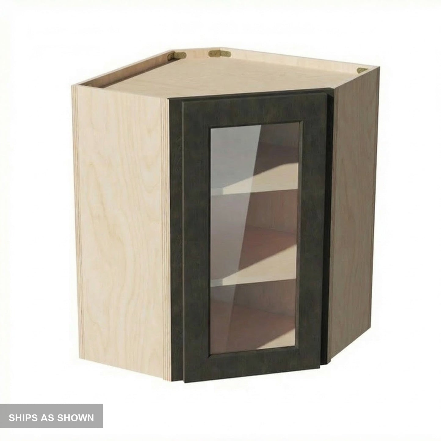 Shaker Corner Wall Cabinet 24" (WDC2430GD) · Ardelle - Charcoal - Flat Pack