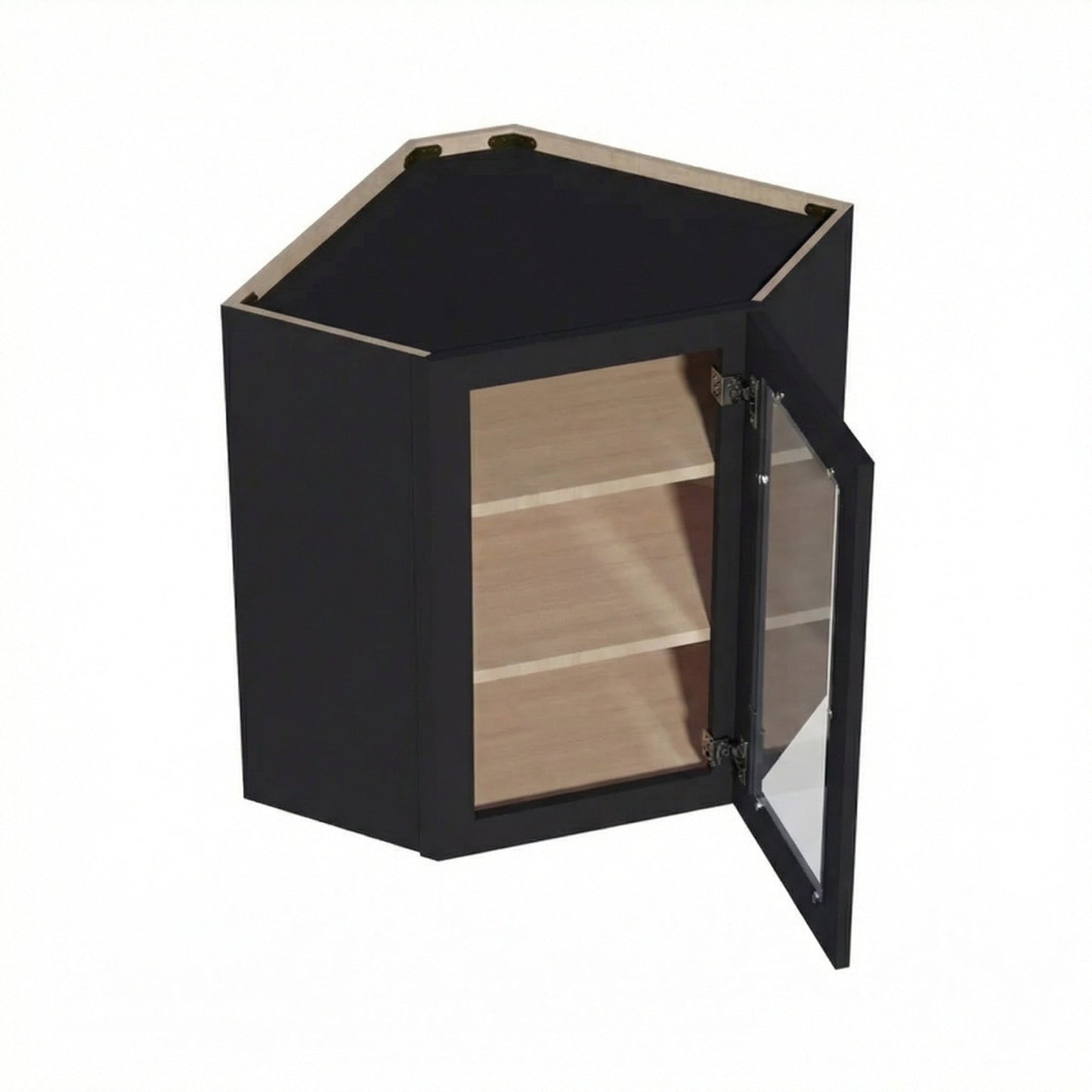 Shaker Corner Wall Cabinet 24" (WDC2430GD) · Ardelle - Ebony - Interior