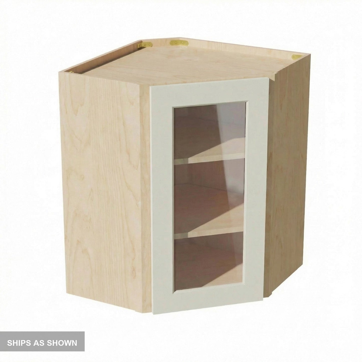 Shaker Corner Wall Cabinet 24" (WDC2436GD) · Tallis - Swan White - Flat Pack