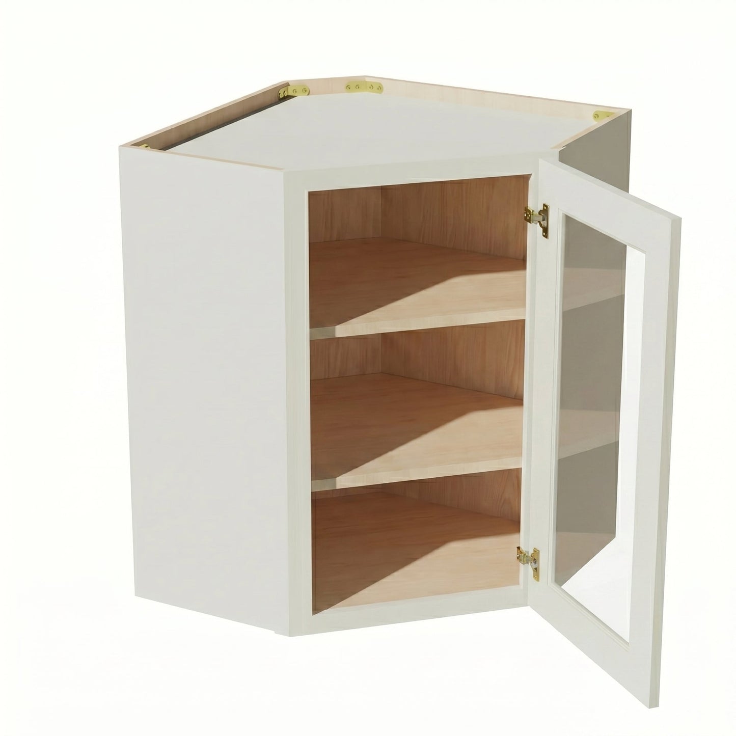Shaker Corner Wall Cabinet 24" (WDC2436GD) · Tallis - Swan White - Interior