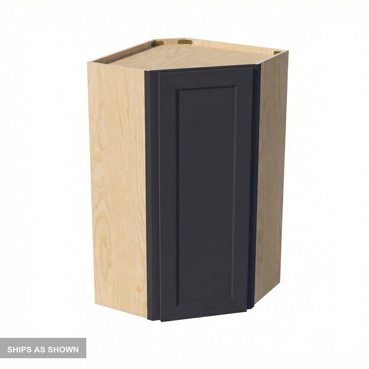 Shaker Corner Wall Cabinet 24" (WDC2442) · Ardelle - Ebony - Flat Pack