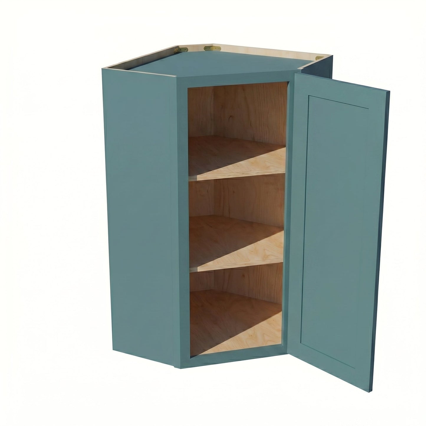 Shaker Corner Wall Cabinet 24" (WDC2442) · Tallis - Fairy Green - Interior