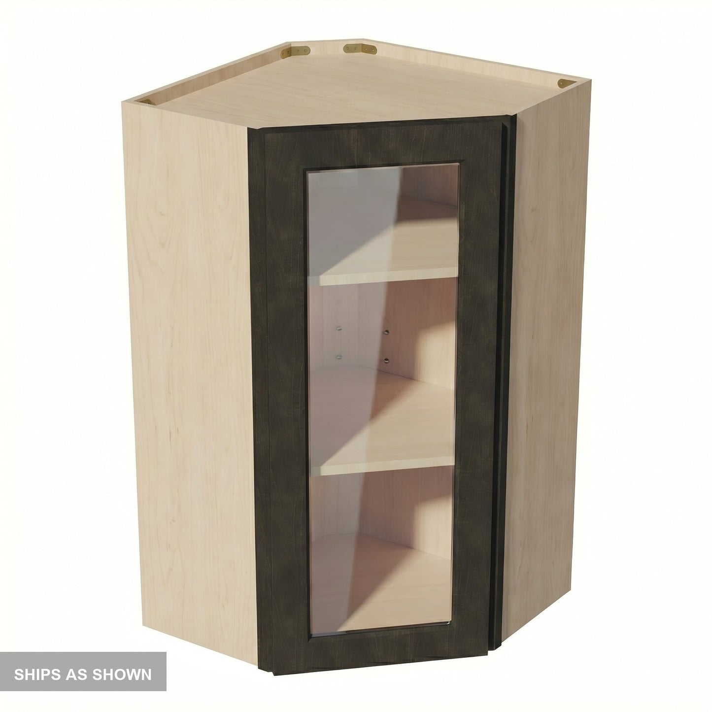 Shaker Corner Wall Cabinet 24" (WDC2442GD) · Ardelle - Charcoal - Flat Pack