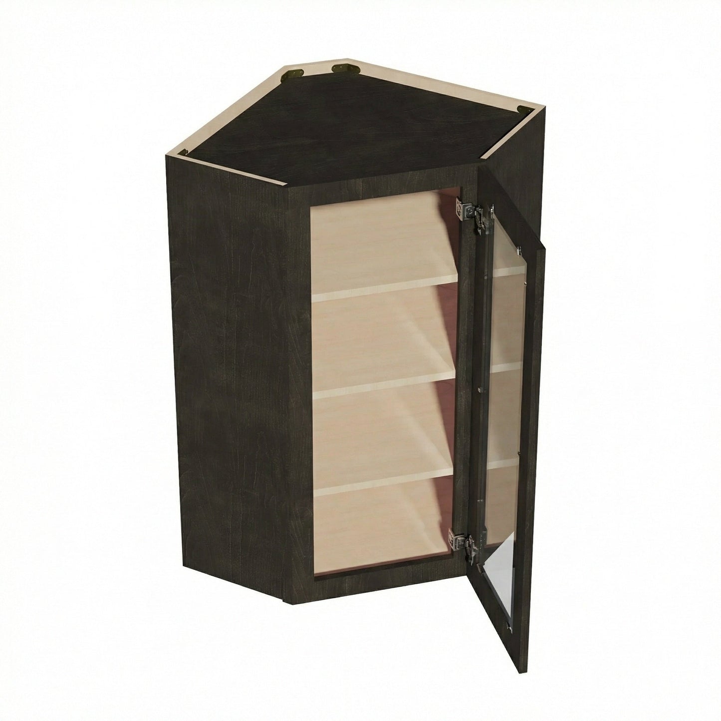 Shaker Corner Wall Cabinet 24" (WDC2442GD) · Ardelle - Charcoal - Interior
