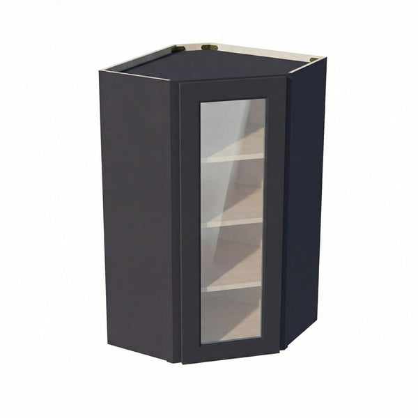 Shaker Corner Wall Cabinet 24" (WDC2442GD) · Ardelle - Ebony - Hero