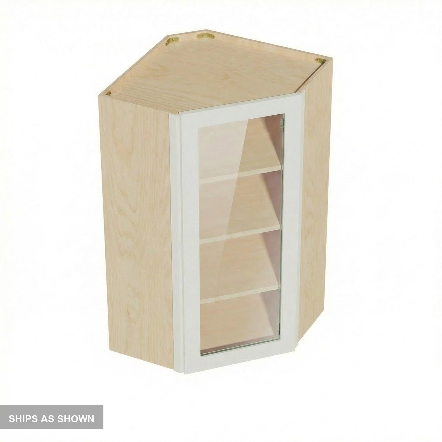 Shaker Corner Wall Cabinet 24" (WDC2442GD) · Tallis - Swan White - Flat Pack