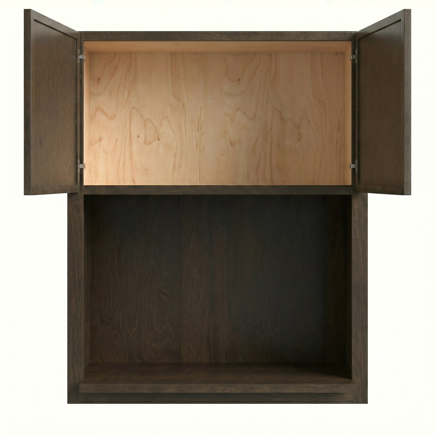 Slim Shaker Microwave Wall Cabinet 27" (WM2730) · Slim - Mocha - Interior