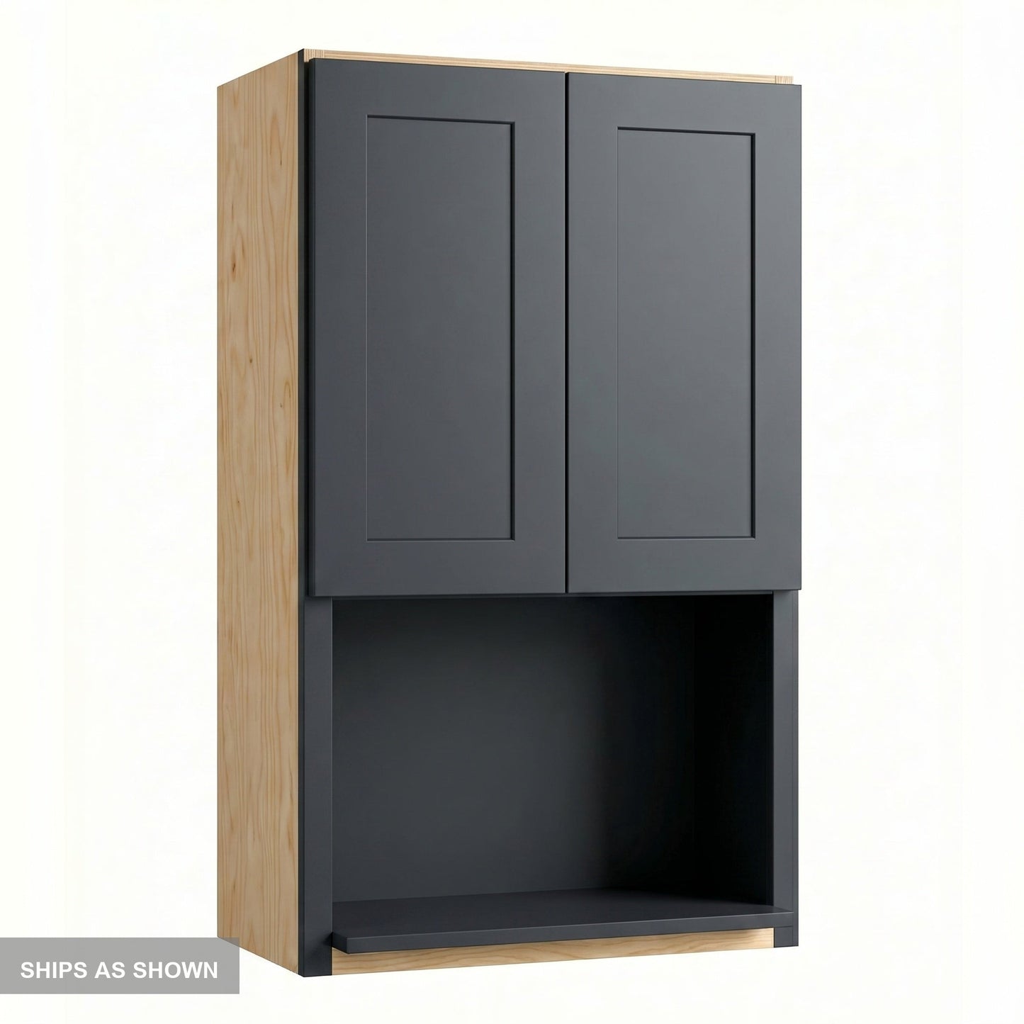 Shaker Microwave Wall Cabinet 27" (WM2742) · Ardelle - Ebony - Flat Pack
