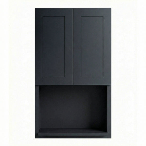 Shaker Microwave Wall Cabinet 27" (WM2742) · Ardelle - Ebony - Hero