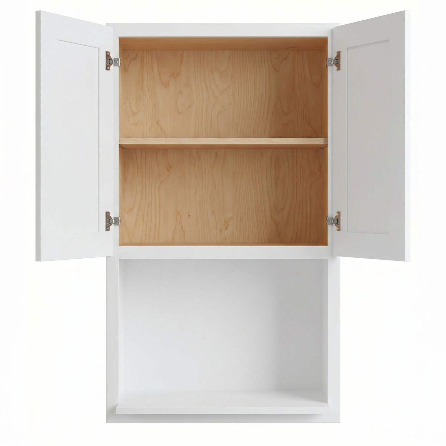 Shaker Microwave Wall Cabinet 27" (WM2742) · Ardelle - White - Interior