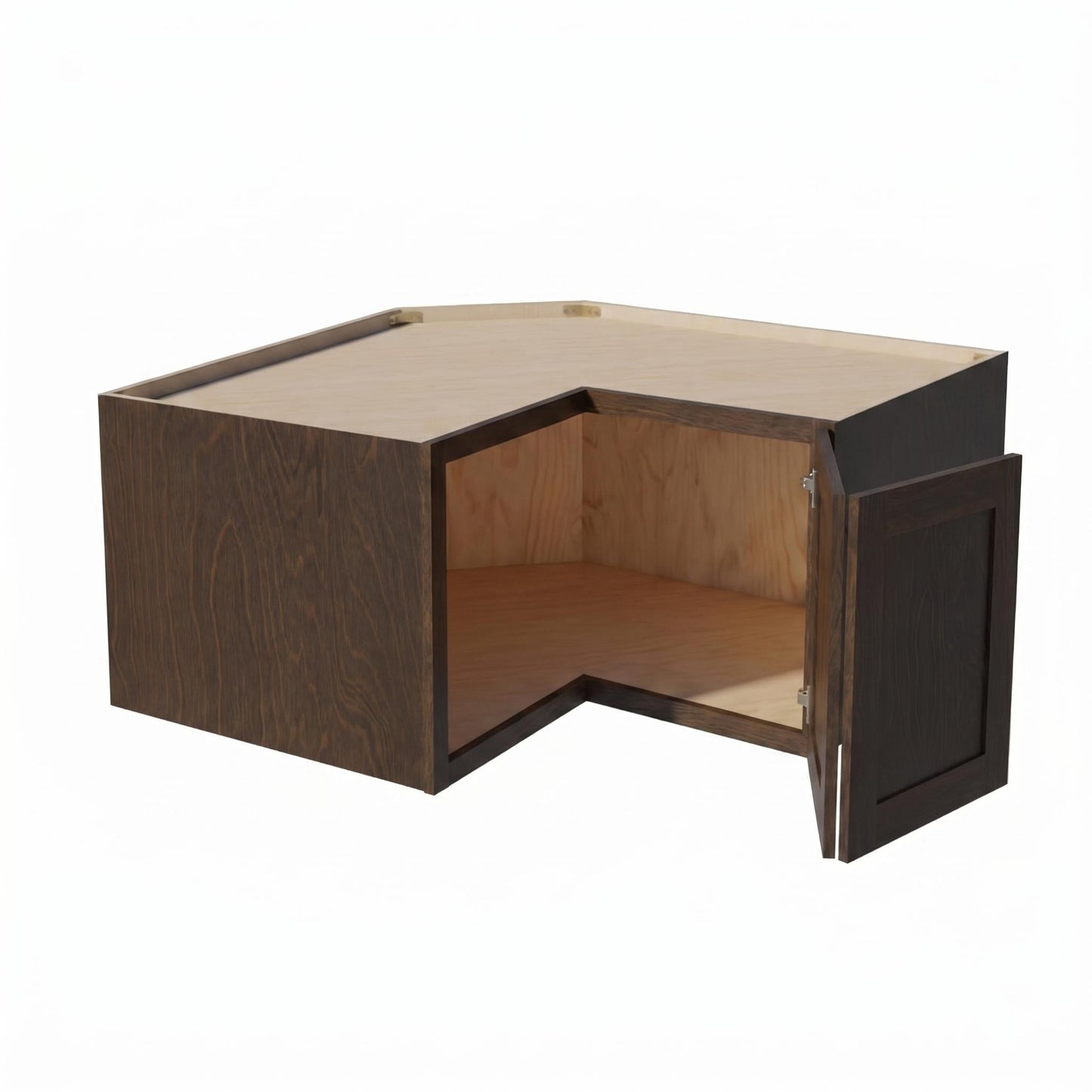 Slim Shaker Corner Wall Cabinet 24" (WPC2412) · Slim - Mocha - Interior