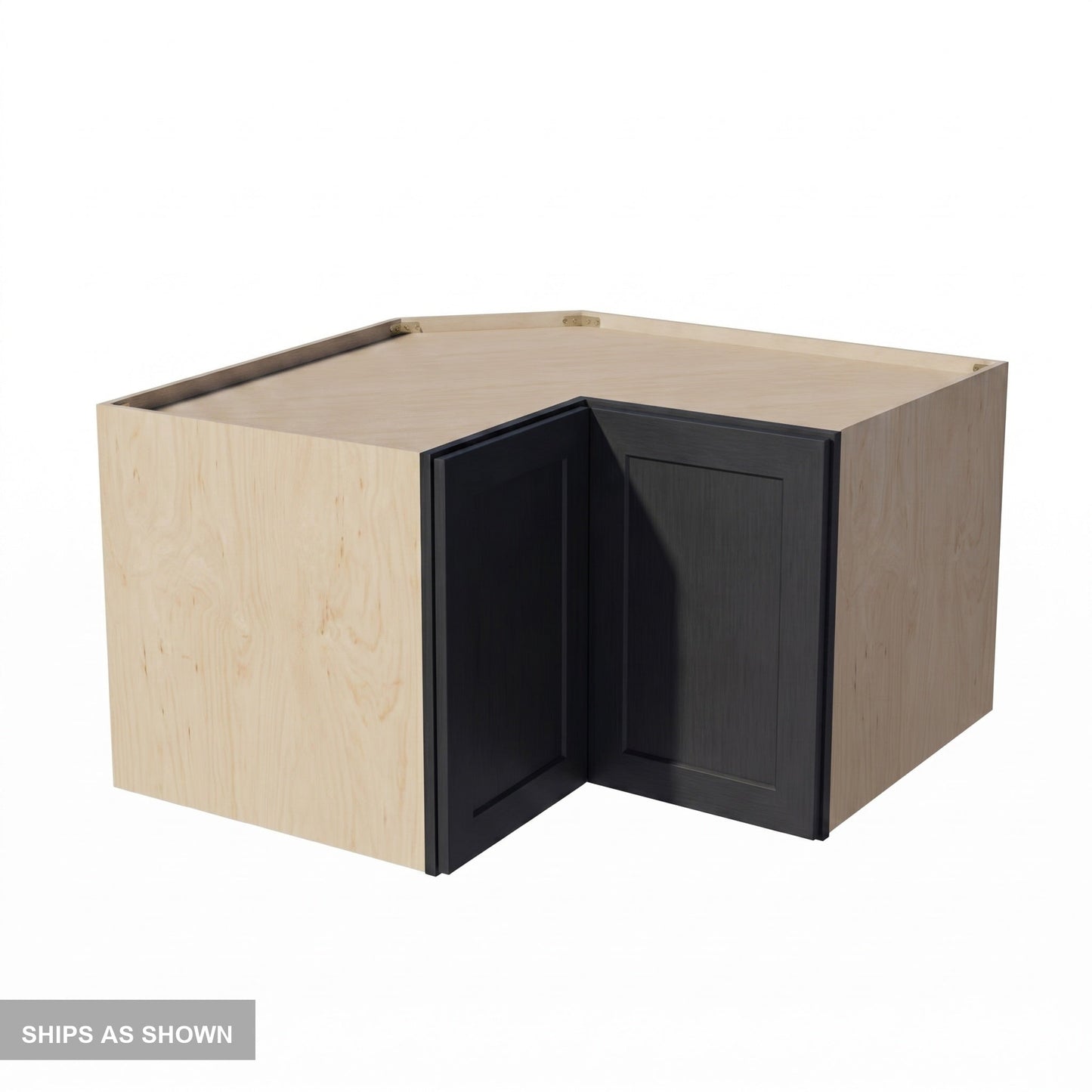 Shaker Corner Wall Cabinet 24" (WPC2415) · Ardelle - Ebony - Flat Pack