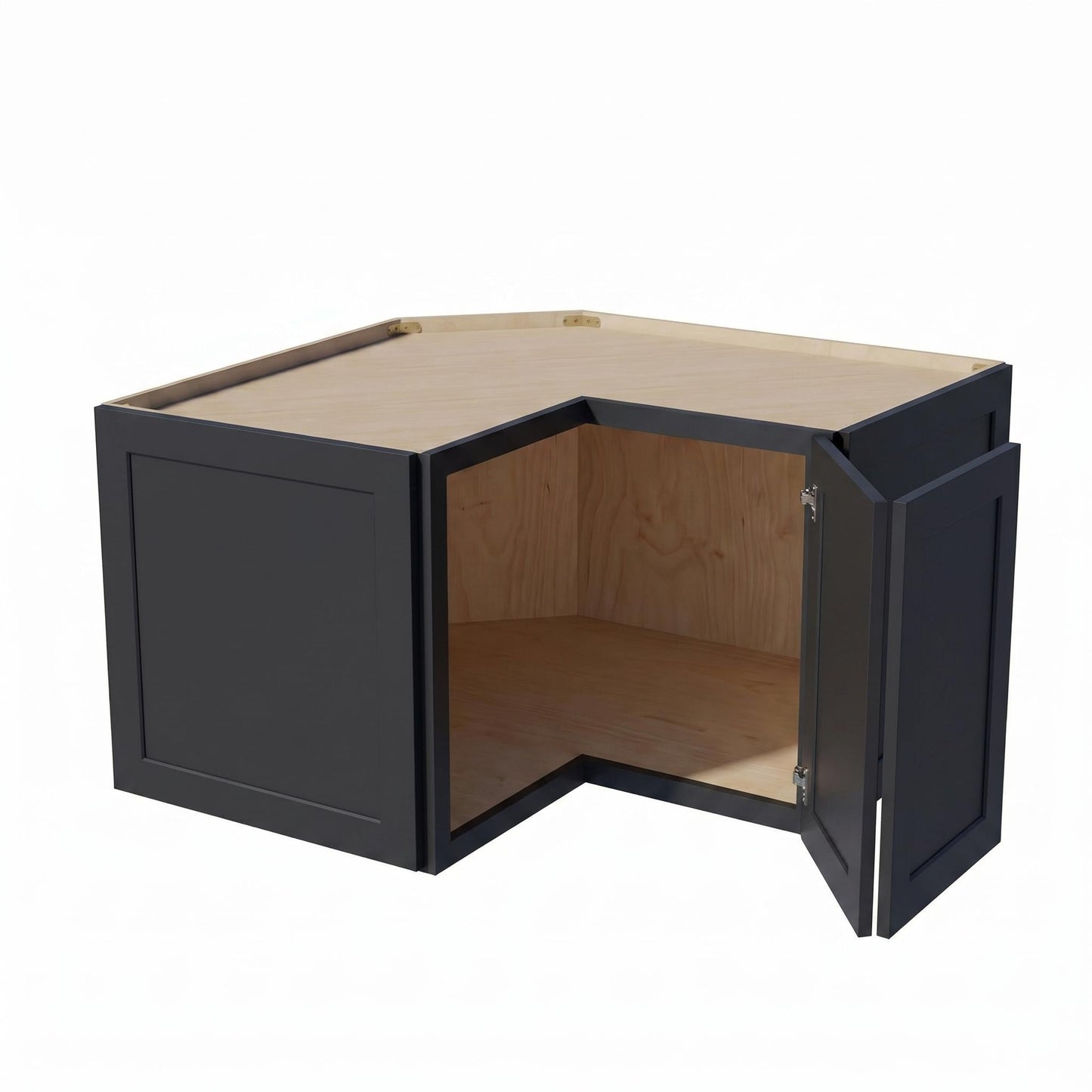 Shaker Corner Wall Cabinet 24" (WPC2415) · Ardelle - Ebony - Interior