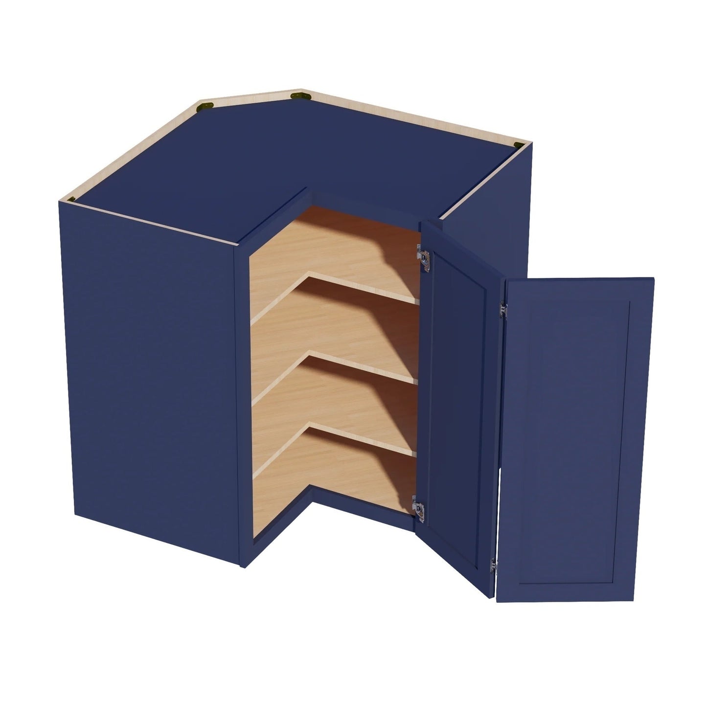 Shaker Corner Wall Cabinet 24" (WPC2430) · Ardelle - Blue - Interior