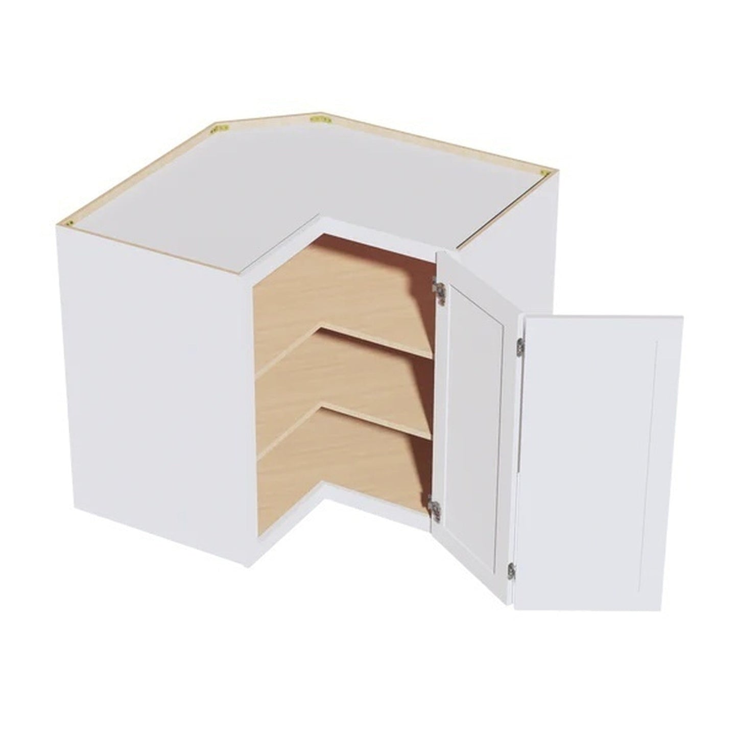 Slim Shaker Corner Wall Cabinet 24" (WPC2436) · Slim - Frost - Interior