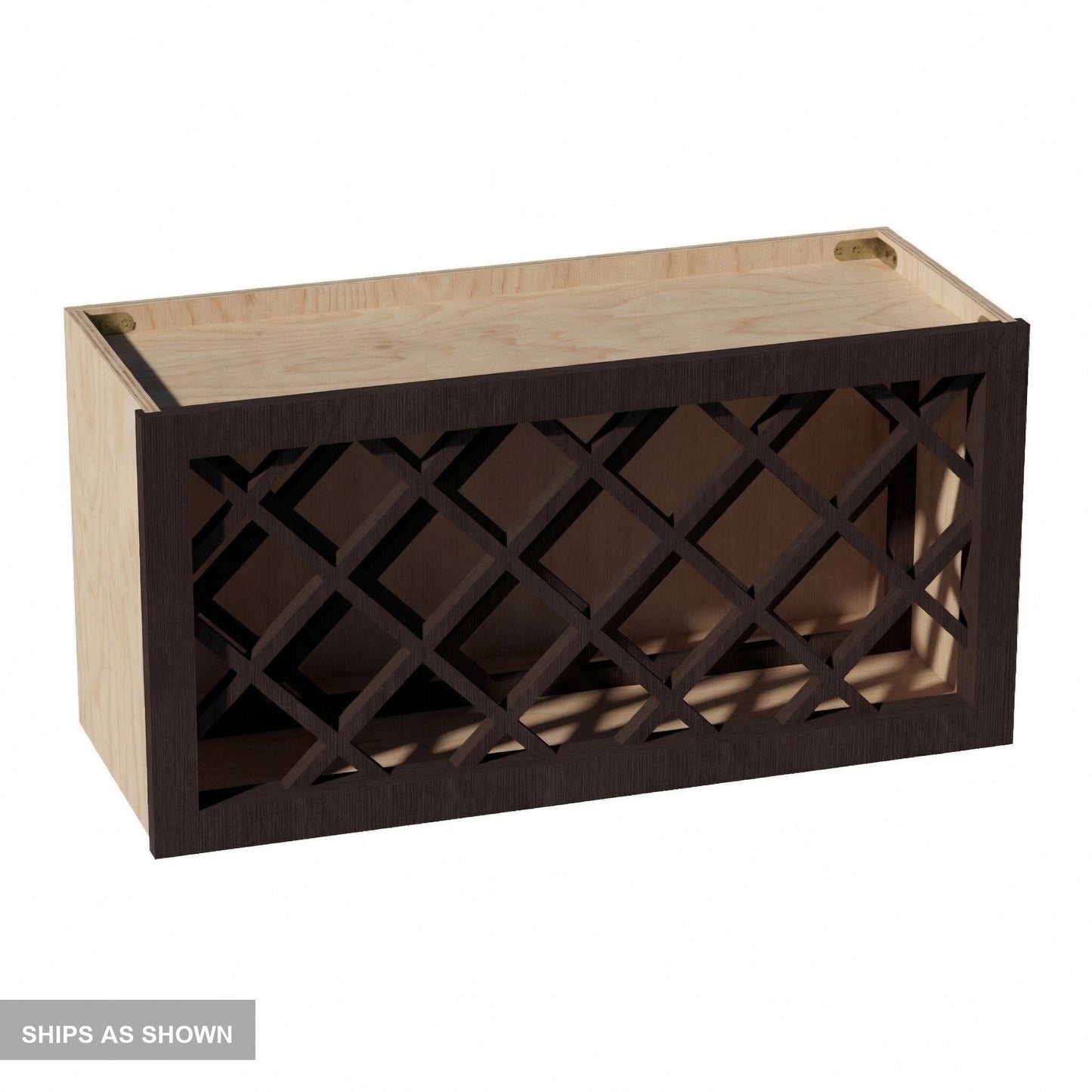 Wine Rack 30" (WR3015) · Slim - Mocha - Flat Pack