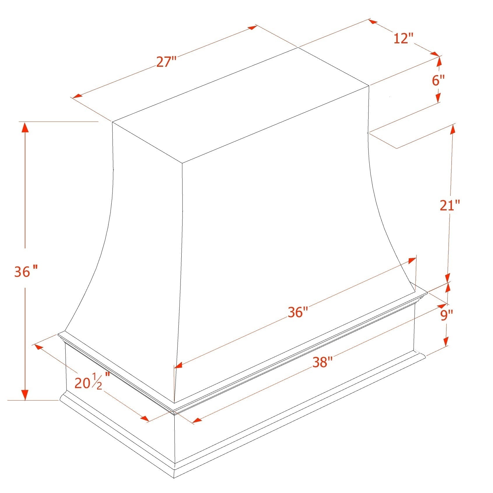 Wall Range Hood (WRH3636) · Slim
